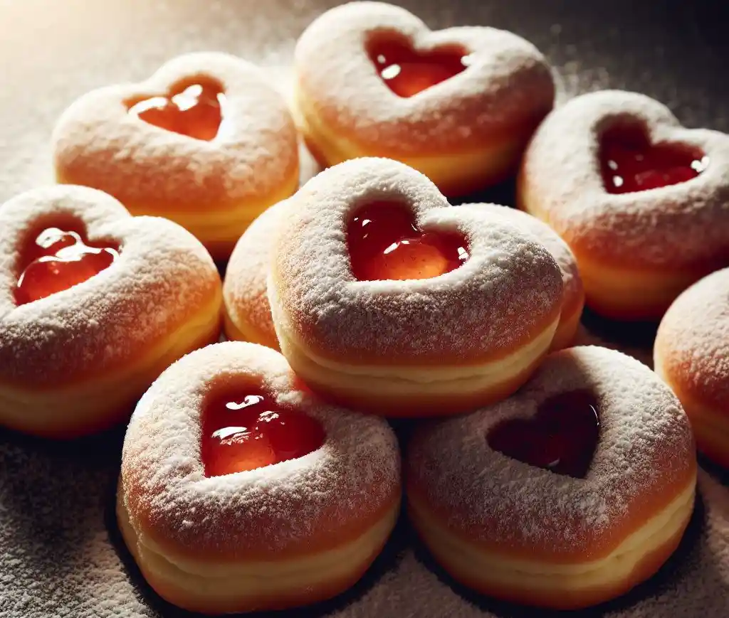 Heart-Shaped Jam Doughnuts Recipe: A Perfect Delightful Treat to Sweeten Your Day