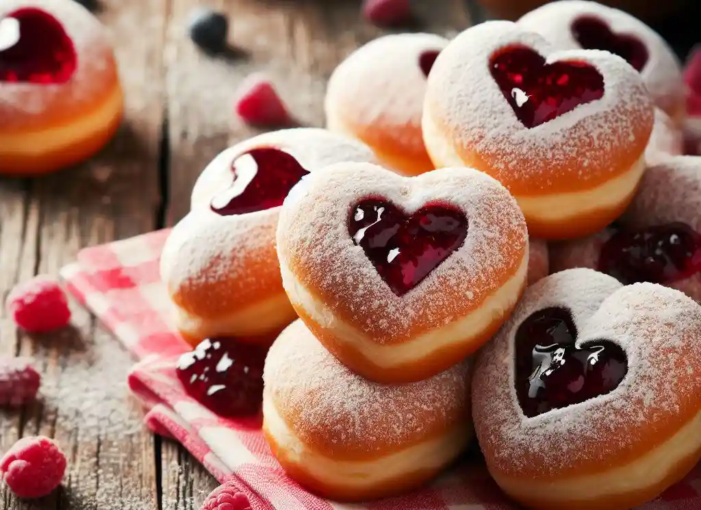 Heart-Shaped Jam Doughnuts Recipe: A Perfect Delightful Treat to Sweeten Your Day