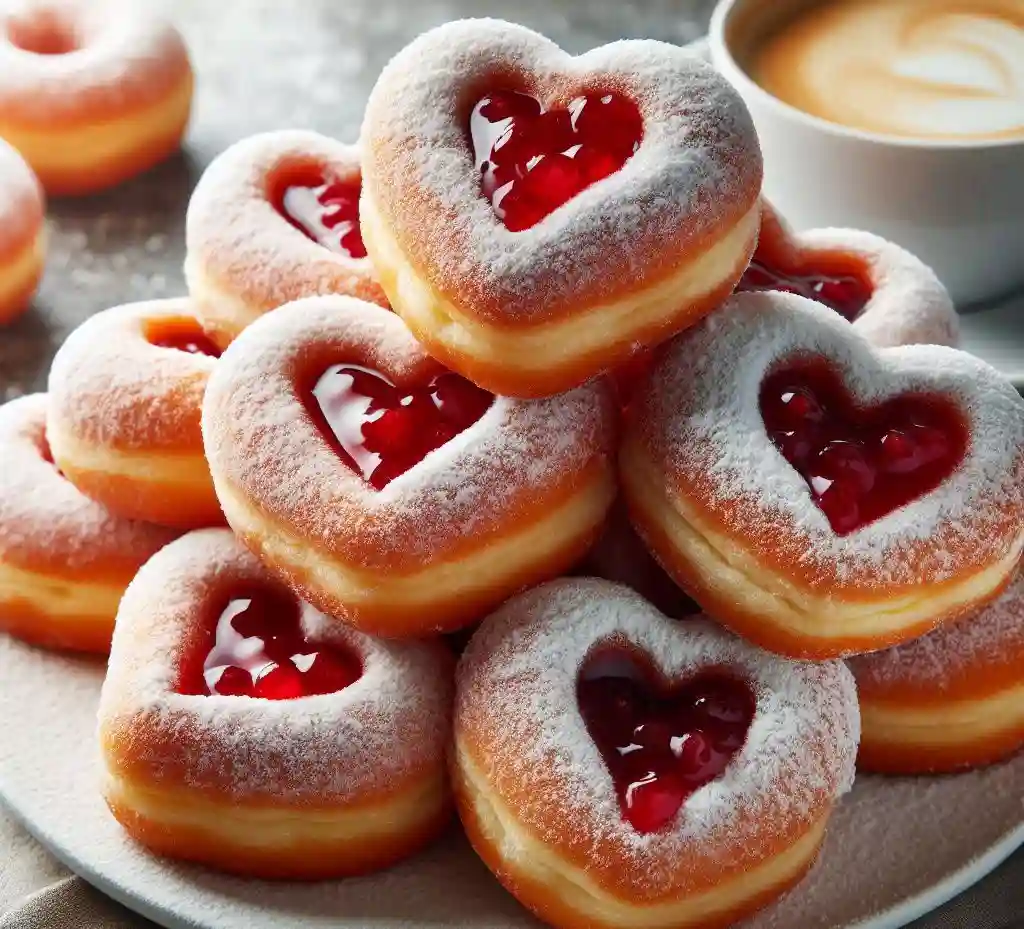 Heart-Shaped Jam Doughnuts Recipe: A Perfect Delightful Treat to Sweeten Your Day