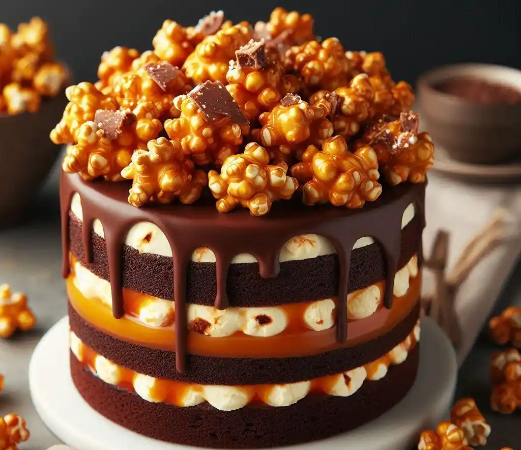 Caramel Popcorn Chocolate Cake Recipe: Indulge in the Best