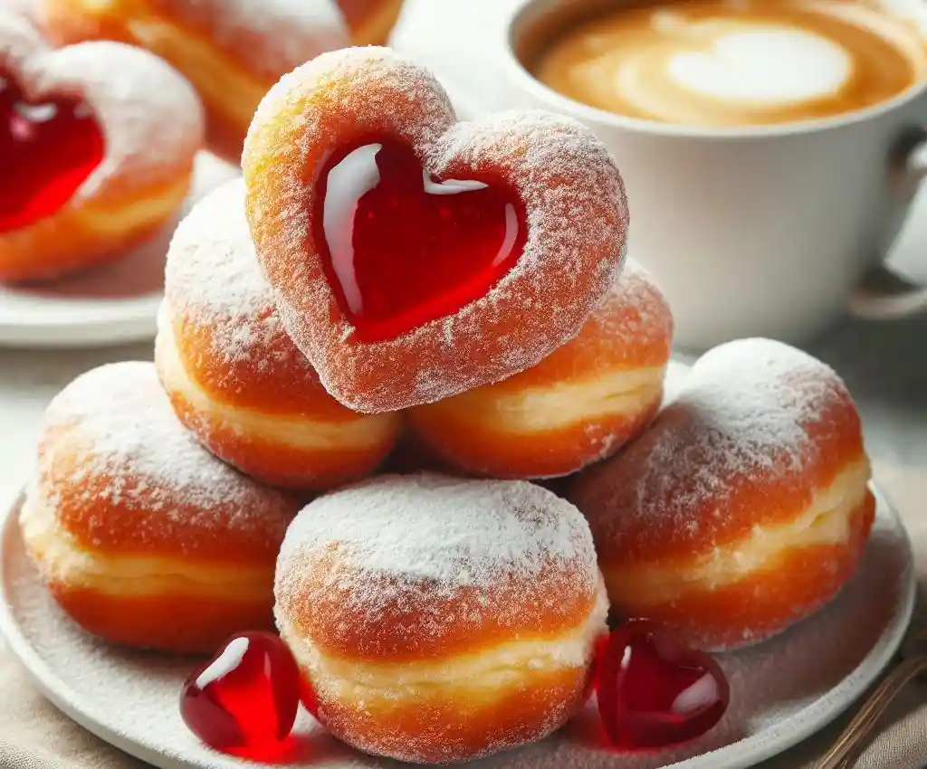 Heart-Shaped Jam Doughnuts Recipe: A Perfect Delightful Treat to Sweeten Your Day