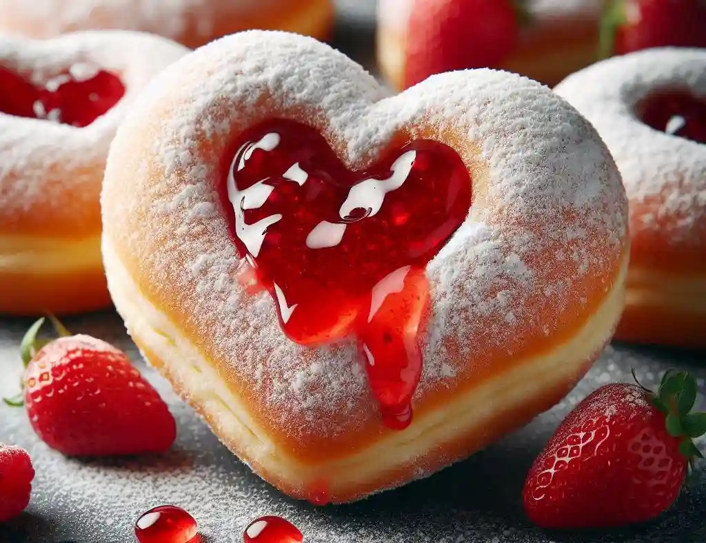 Heart-Shaped Jam Doughnuts Recipe: A Perfect Delightful Treat to Sweeten Your Day