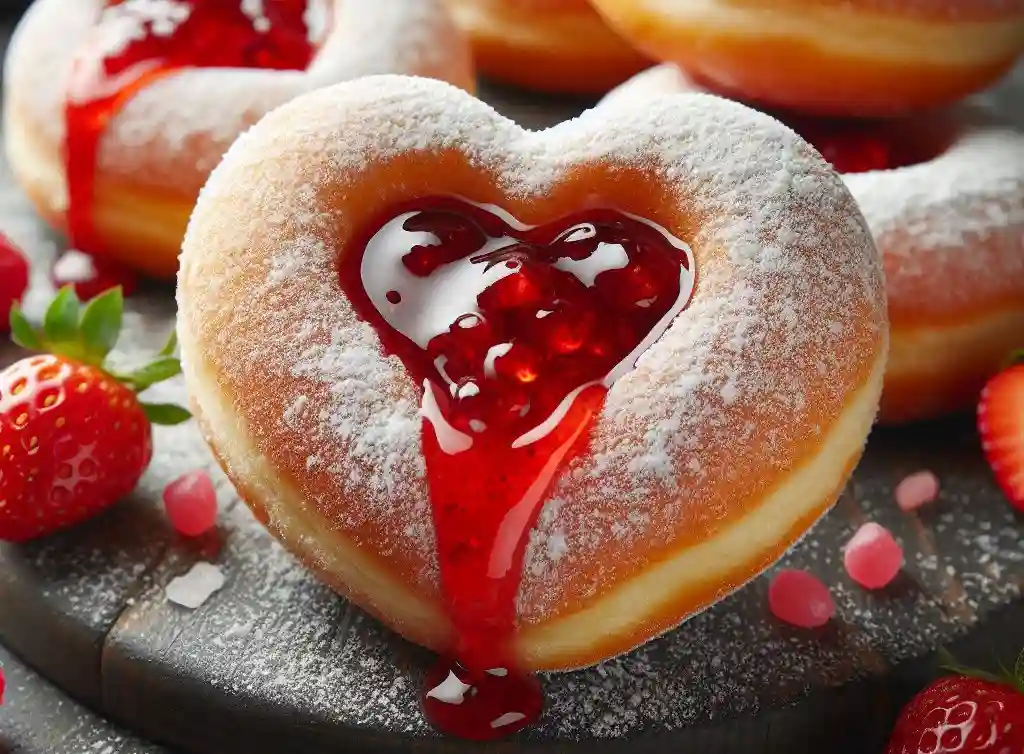 Heart-Shaped Jam Doughnuts Recipe: A Perfect Delightful Treat to Sweeten Your Day