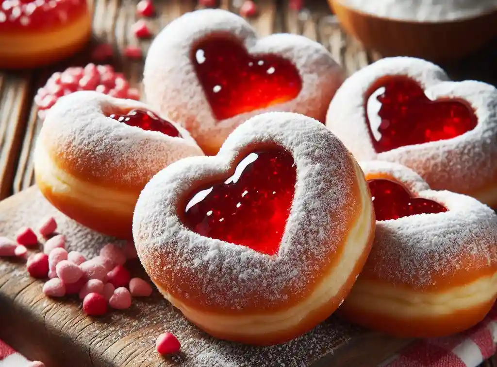 Heart-Shaped Jam Doughnuts Recipe: A Perfect Delightful Treat to Sweeten Your Day