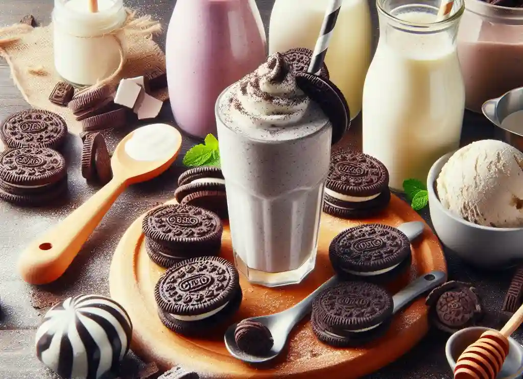 Oreo Milkshake Without Ice Cream