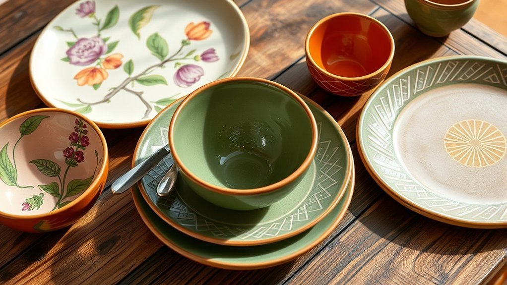 garden inspired durable tableware
