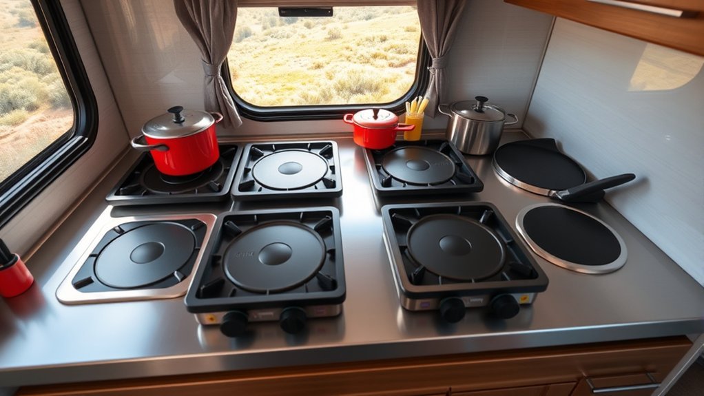 top rv double burner griddles
